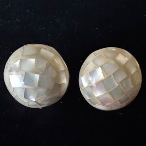 Elegant Mother of Pearl Post Earrings